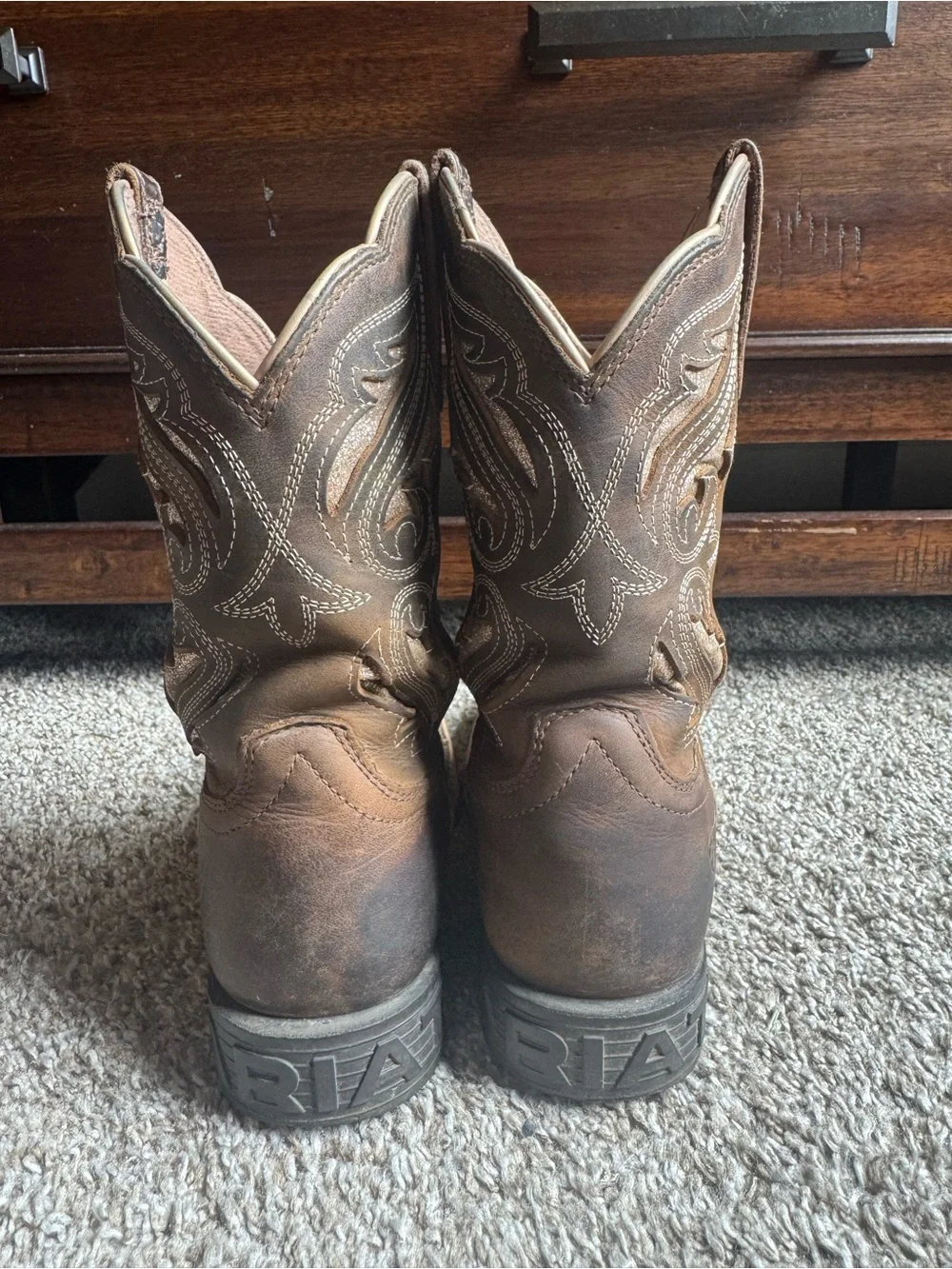 ARIAT GIRLS' ROUND UP BLISS WESTERN BOOTS - BROAD SQUARE TOE